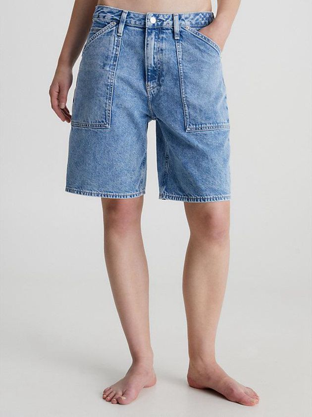 Calvin Klein USA Denim Utility Womens Shorts Blue 3280976-NT